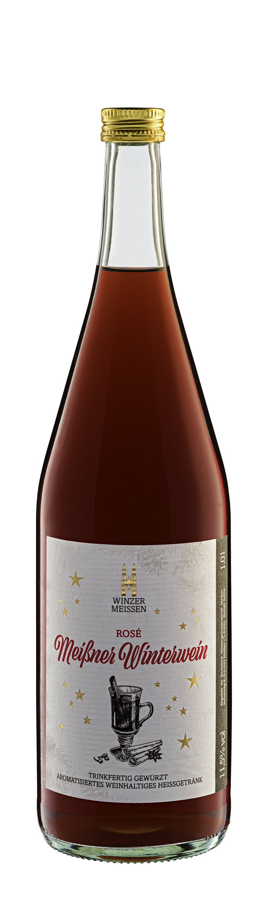 "Meißner Winterwein" aus sächsischem Wein rosè feinherb im Geschmack -  trinkfertig gewürzt